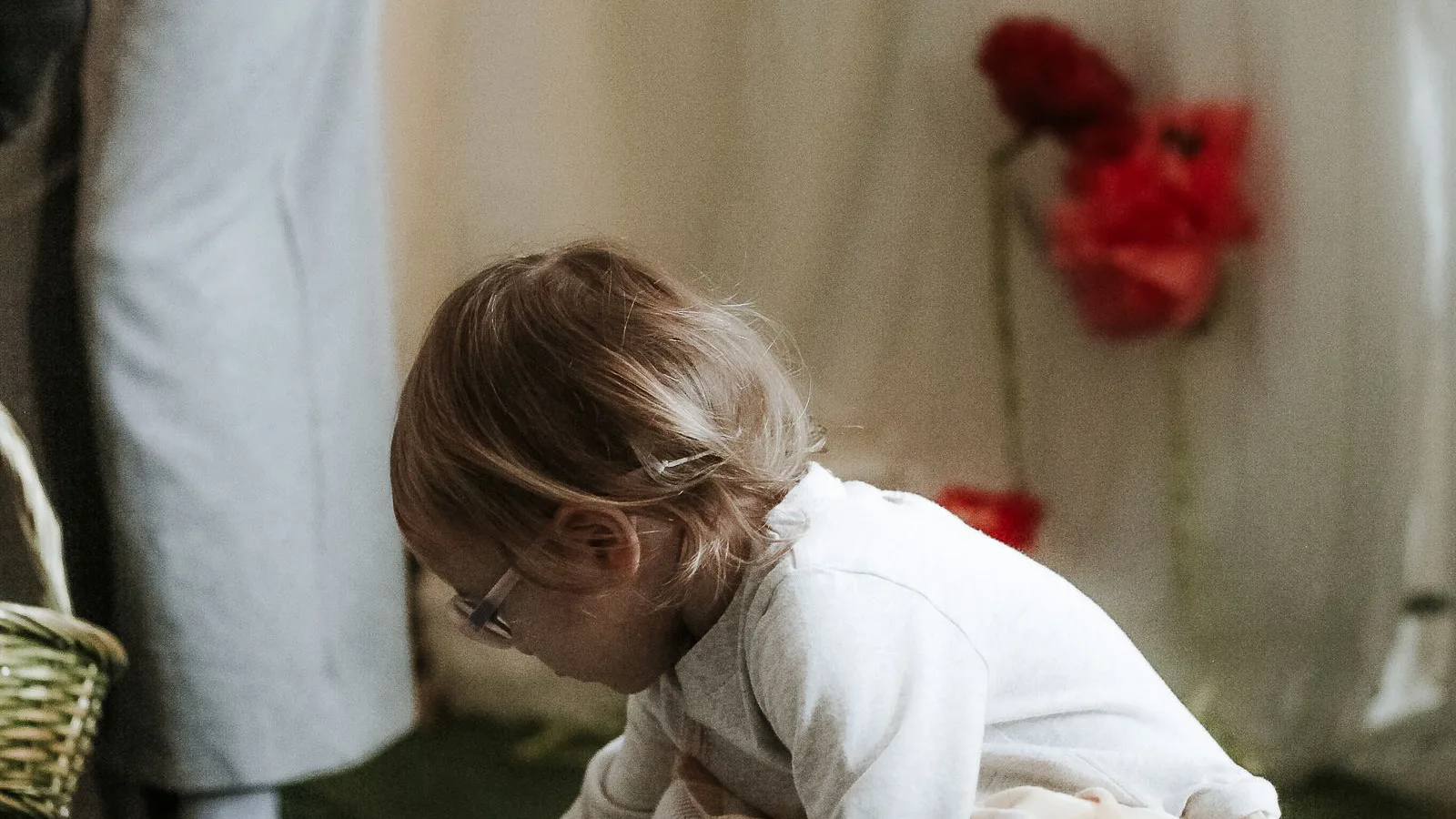 Child playing on a freshly cleaned allergen-free carpet in a Point Cook family home