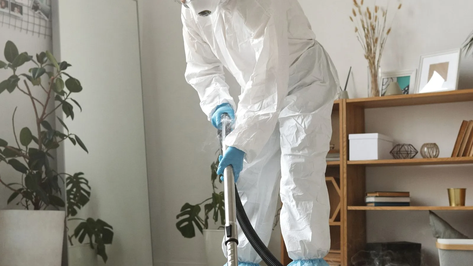 Hot steam cleaning wand working through carpet fibres in a Point Cook home