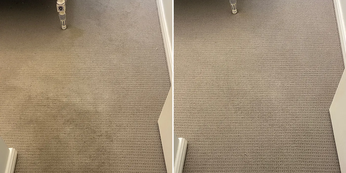 Family-room carpet freshened up on a real western Melbourne job