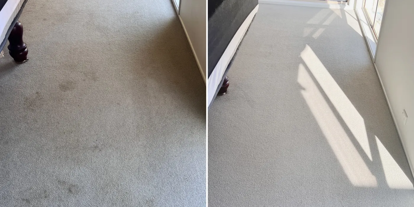 Stains and grime lifted from carpet on a real job in Melbourne's west