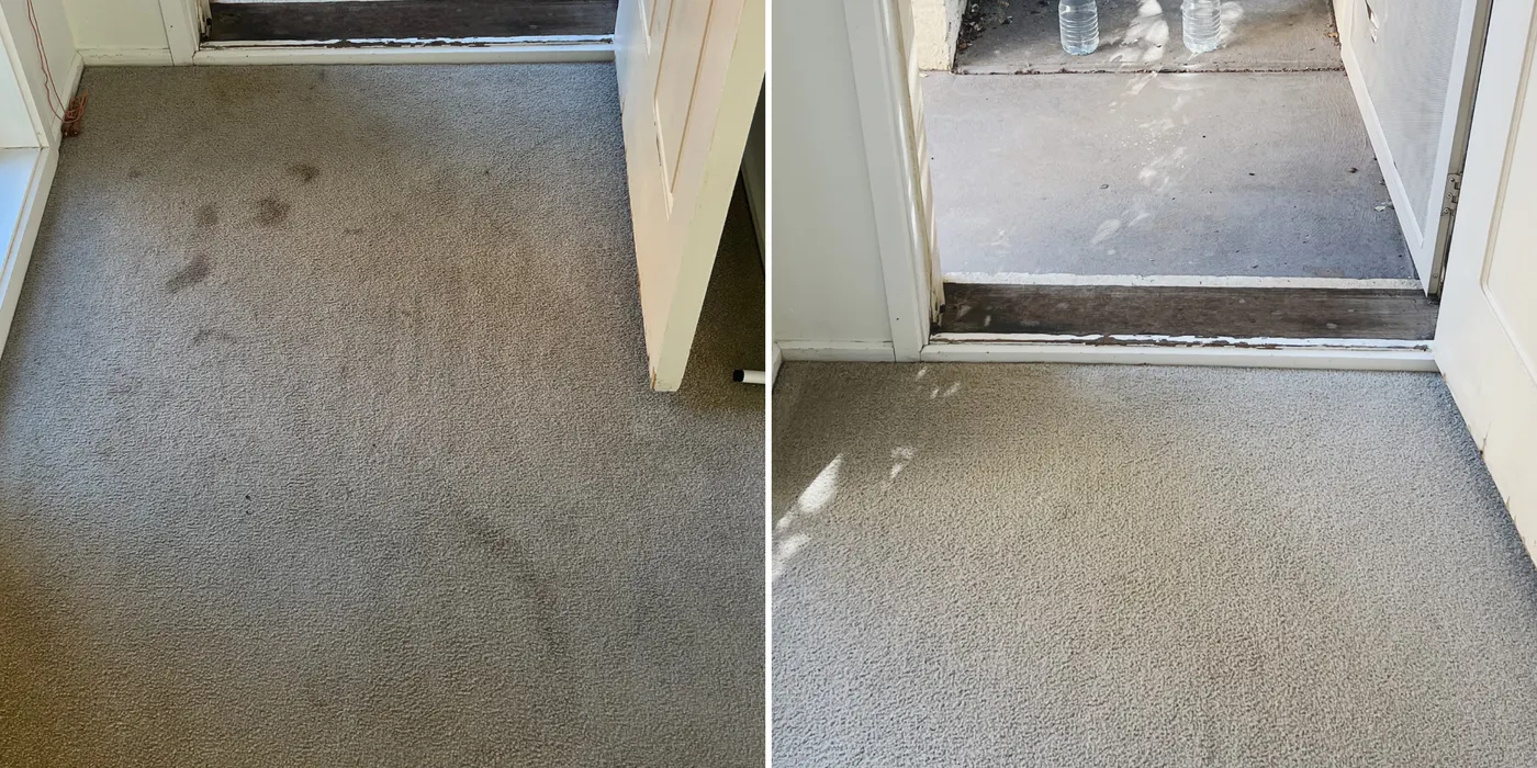 Grubby carpet brought back to fresh on a western Melbourne job