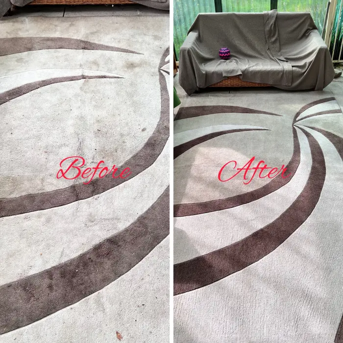 Rug cleaning result by Green Lion Carpet Clean, Point Cook