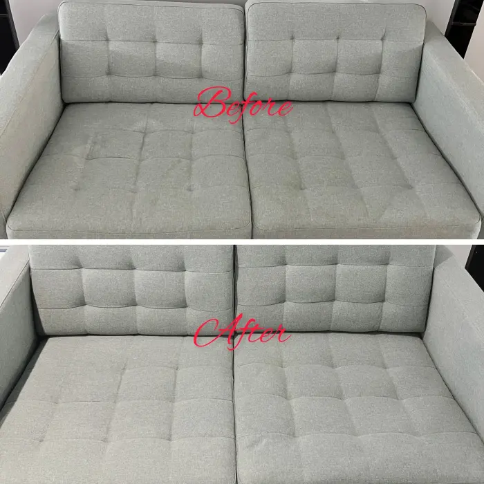 Couch & Sofa cleaning result by Green Lion Carpet Clean, Point Cook